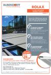 BROCHURE ROLAX POUR TOITURE VERANDA